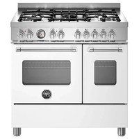 Bertazzoni MAS95C2EBIC Master 90cm Range Cooker Twin Oven Dual Fuel- Matt White