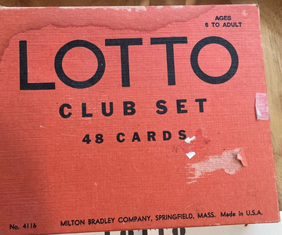 Vintage Lotto Club Set 48 Card Milton Bradley No 4116A Complete!! & Instructions