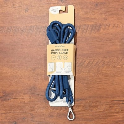 Wild One Adjustable Hands-Free Standard Rope Leash - Navy  BRAND NEW