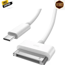 30 Pin to USB C Adapter Ipod Charger Nylon Braided Fast Charging Data Cord Next