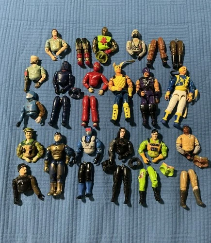 Vintage Lot Of ARAH GI Joe Figures 3.75” Cobra Commander Parts Baroness More