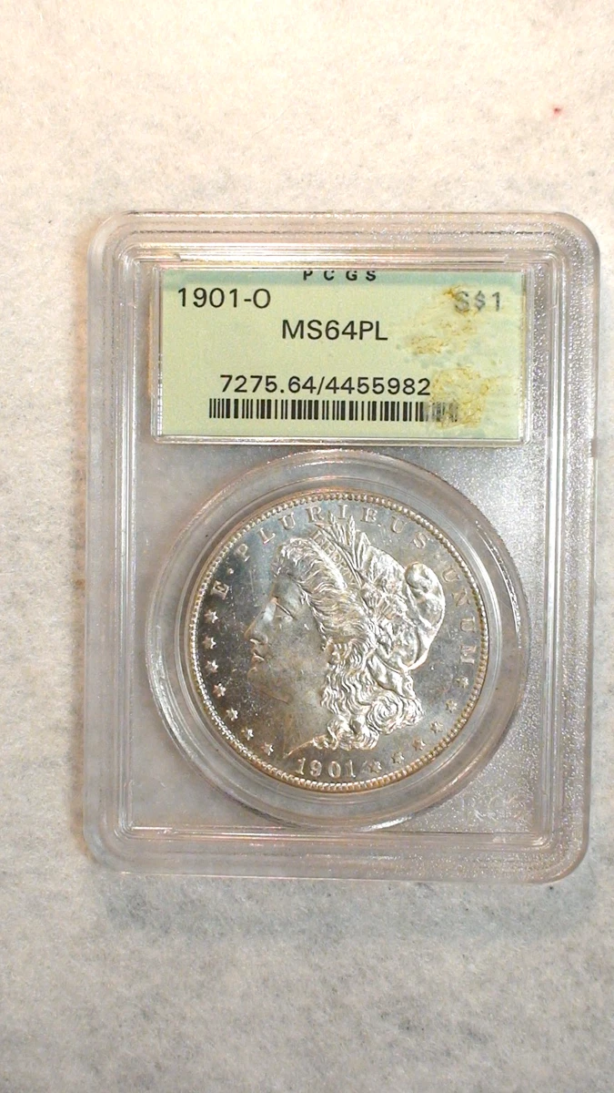 PCGS Certified MS 64 Graded 1901 Year Morgan US Dollars (1878-1921