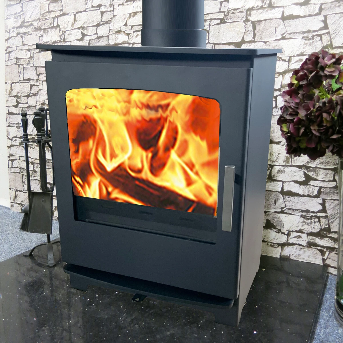 Evo 5kw Wood Burning Multi-fuel Stove Top or Rear Flue Exit | eBay