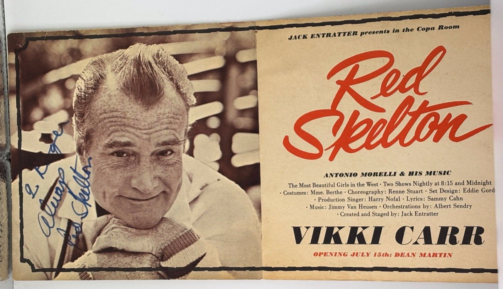 Red Skelton Autographed Memorabilia | Signed Photo, Jersey