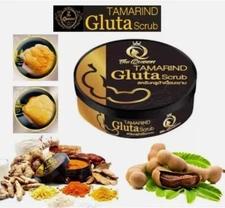 The Queen Tamarind Gluta Herbal Scrub Brightening Remove Old Skin Tumaric Tanaka