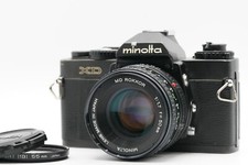 Meter Works N MINT Minolta XD 35mm SLR Black MD 50mm F1.7 Lens From JAPAN