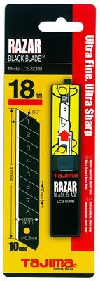 Tajima Razar Black schwarze Abbrechklingen 18 mm Spender mit 10 Klingen Cutter