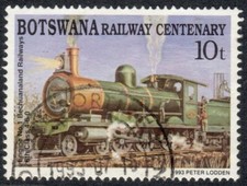 Botswana Stamp Scott 550 Used 10t Engine No. 1 Railway Centenary 1993