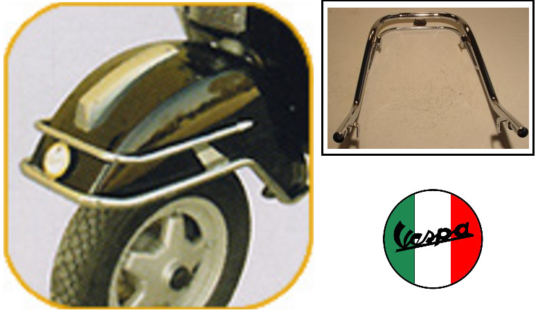 Garde boue Vespa PX évite impacts peinture - Protection avant Piaggio PX 125 acier