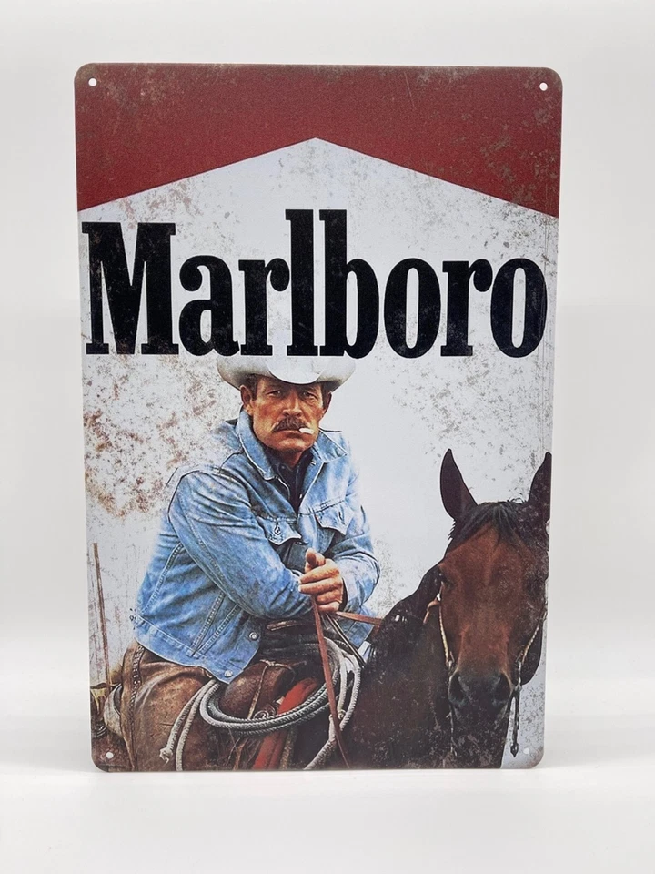 BLACKBEARD WAREHOUSE Blechschild Marlboro 20x30cm Nostalgie Retro Reklame Vintage Deko Geschenk Tabak