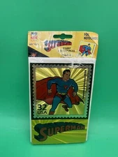 Superman Stamp Collectibles 32 Cents Foil 6 NoteCards/Envelopes 1998 DC Comics