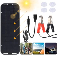 30W Solar Panel Kit 12V Trickle Charger Battery Charger Maintainer Boat RV Car