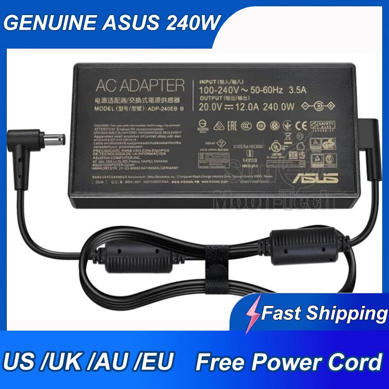 Original 240W 20V 12A Asus H7600ZW ProArt StudioBook 16 OLED Charger AC Adapter - Image 3 of 4