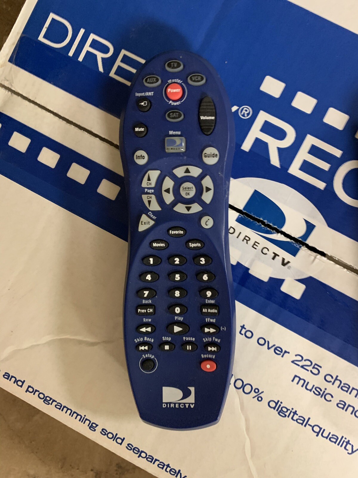 DirecTV DTVURC3G Original Blue Satellite TV Receiver Remote Control EBay