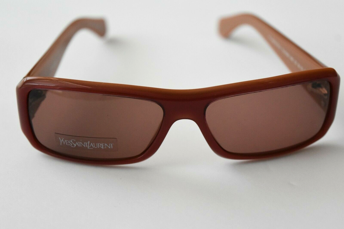 YSL Yves Saint Laurent Small Burgundy Brown 6109/S BRZOZ 55-15-130
