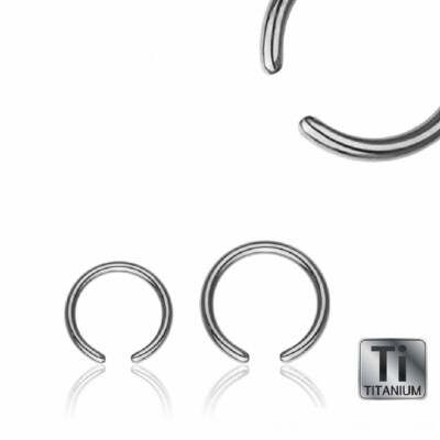 Piercing Klemmring Silber Septum Nase Ohr Lippe Labret Intim Bauchnabel Offen
