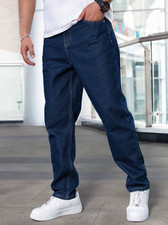 Vaqueros Pantalones Para Hombres de Vestir Elegante Largos Pantal n Azul Casual