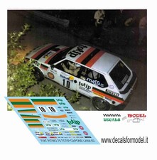 DECALS 1:43 FIAT RITMO 75 TOTIP CAPONE RALLY LANA 1982