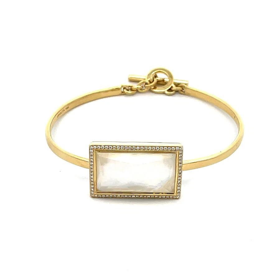 Brazalete Ippolita Diamante Madreperla Oro Roca Caramelo Palanca 18k Foto 3 de 4