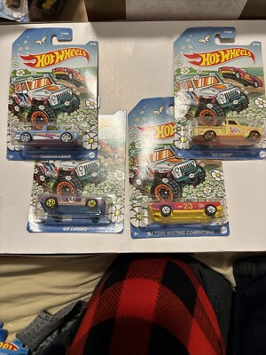 Hot Wheels 2023 Spring Easter Cars Complete Set Of 4 Pop Culture Die-cast NEW!!