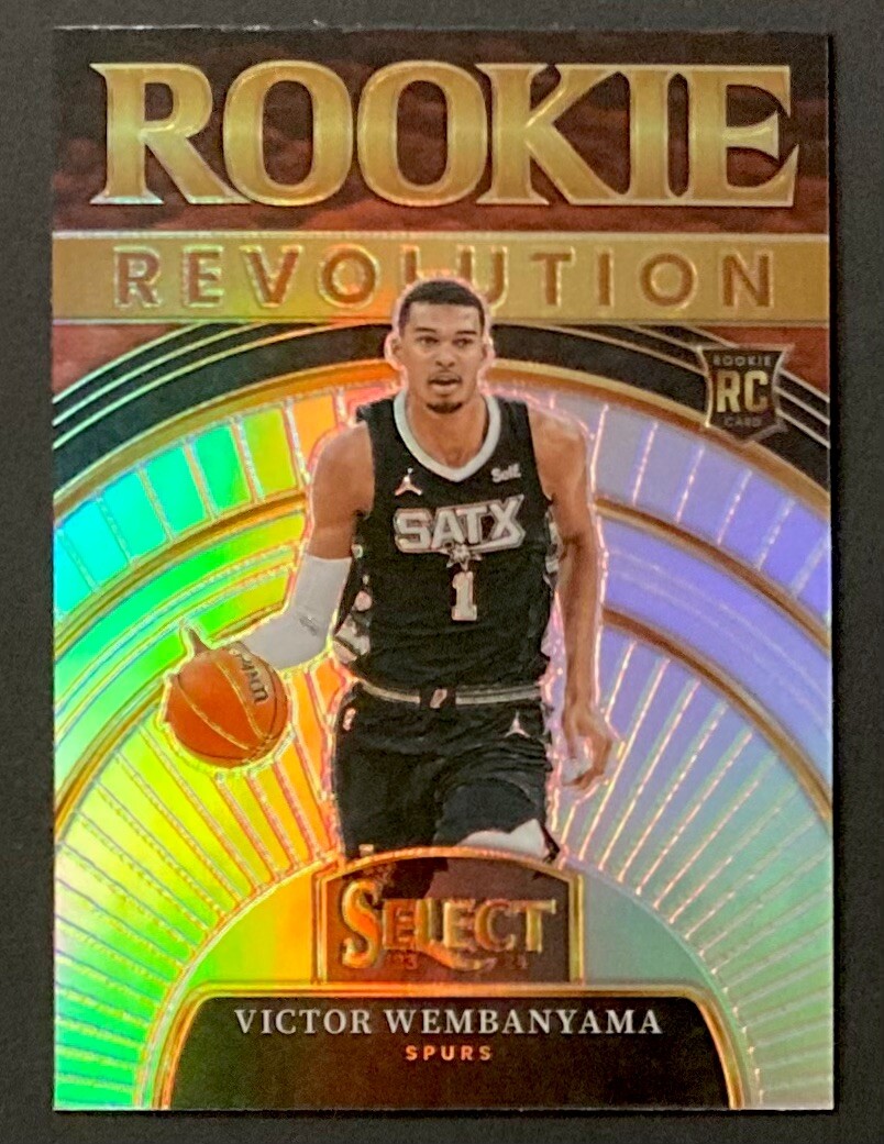 2023-24 Panini Select Victor Wembanyama RC SILVER PRIZM Rookie Revolution #9 🔥