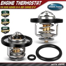 2x Engine Coolant Thermostat for Dodge Avenger 2008-2014 Jeep Compass 2007-2017