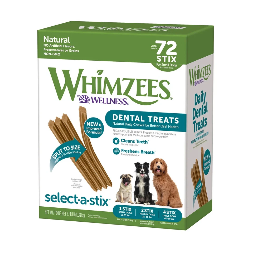 Barra de masticación dental natural Whimzees, 72 unidades Foto 3 de 4