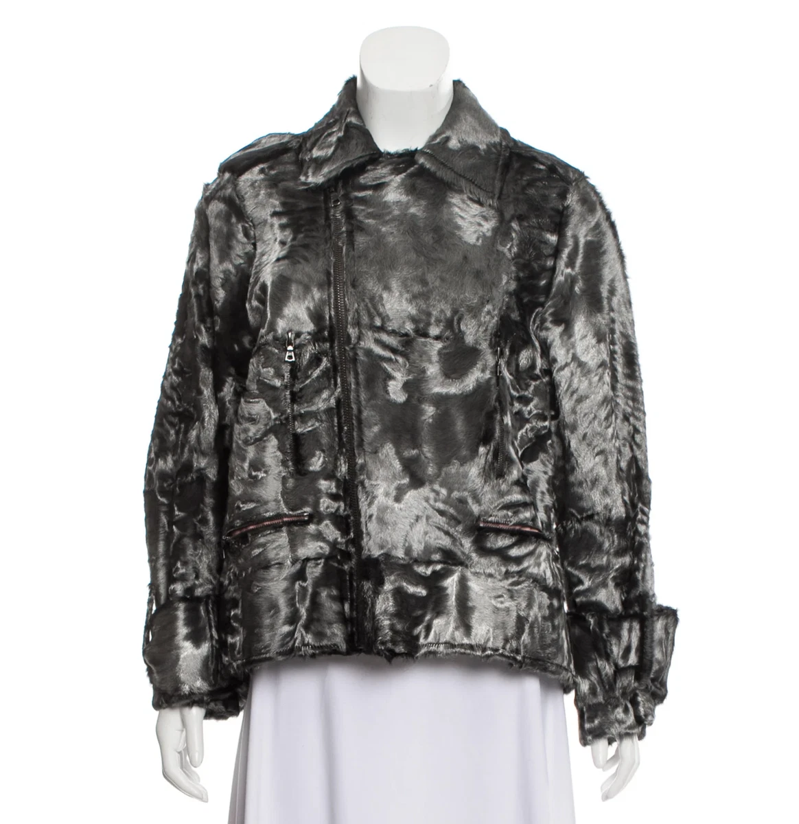 Oscar de la renta leather jacket sale
