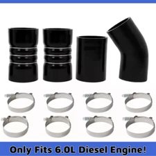 For Ford F250 6.0L Diesel Powerstroke 03-07 Turbo Intercooler Boots Clamp Kit