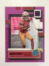 2022 Panini Clearly Donruss 49ers Danny Gray Purple Rated Rookie /175 #83