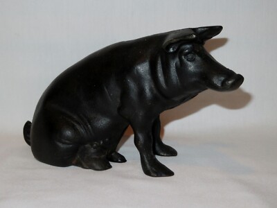 Cast Iron Sitting Pig Bank - Vintage/Reproduction | eBay