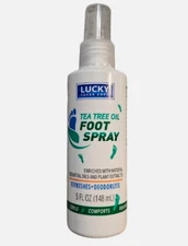 1 Lucky Tea Tree Oil Foot Spray With Natural Essential Oils Plant Extracts 5 OZ