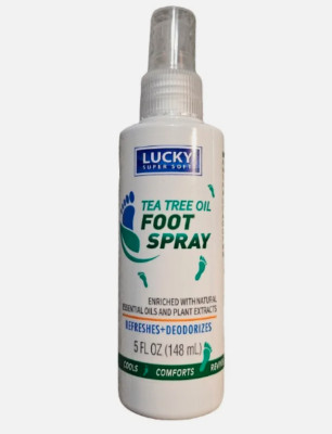 1 Lucky Tea Tree Oil Foot Spray With Natural Essential Oils Plant Extracts 5 OZ