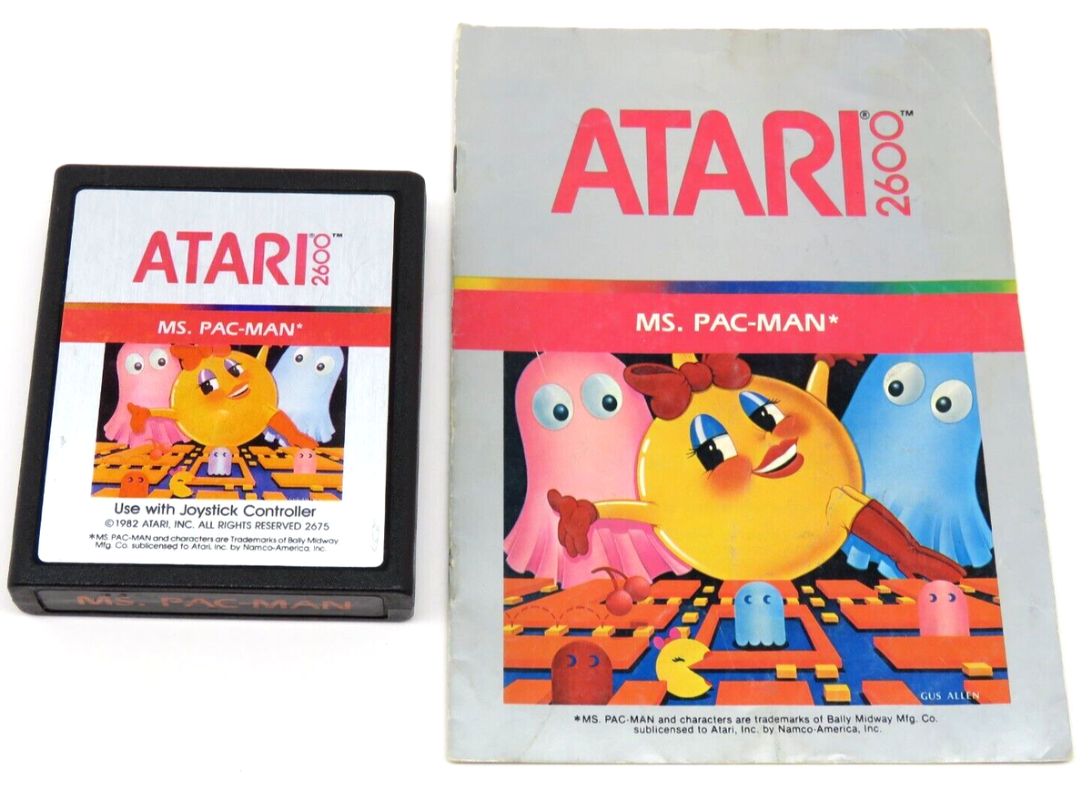 Ms. Pac-Man (Atari 2600, 1982) Ms. Pacman (Cartridge & Manual