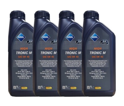Aral High Tronic M 5W-40 4x1 Liter MB 229.5 RN 700/710 VW 50200 BMW LL01 Motoröl