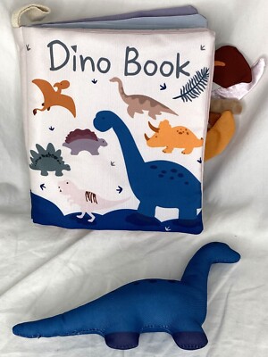Richgv Soft Baby Dino Book 3D Touch and Feel Crinkle Book