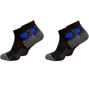  2x Laufsocken Spezialpolsterung leichter Kompression Belüftung Socken Sport 