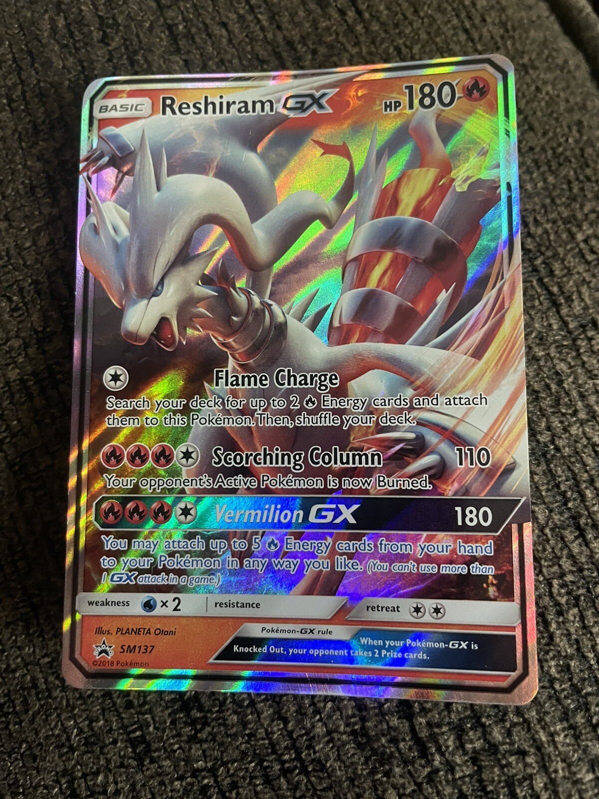 Pokémon TCG Reshiram GX SM Black Star Promo SM137 Holo Promo