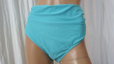 NWOT UNBRANDED XXL PLUS TURQUOISE SWIM BOTTOMS BRIEFS (HIPS 38-44)
