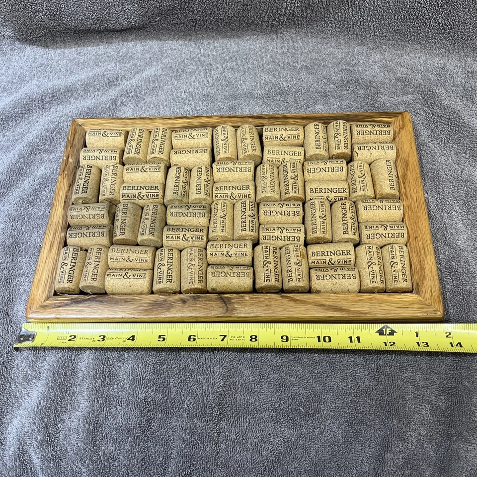 WINE CORK BOARD 14 X 8.5 FRAME WITH WINE BOTTLE CORKS. Various Uses - Image 3 of 4