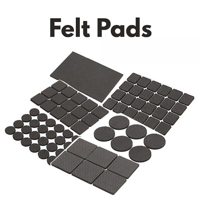 Felt Pads Self Adhesive Black Sticky Furniture Floor Chair Leg