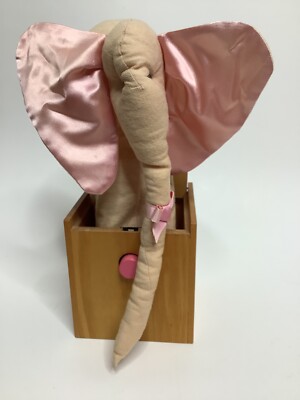 Vintage Jax of Maine Pink Elephant Handmade Jack in the Box Very Rare HTF