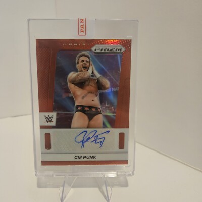 2024 Panini WWE Prizm CM Punk Throwback Signatures Red #/99 Auto SEALED