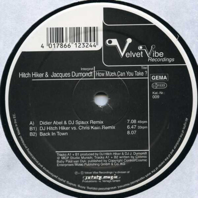 Hitch Hiker & Jacques Dumondt - How Much Can You Take? (12'') (Very Good Plus (VG