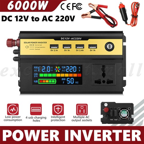 2000W Pure Sine Wave Power Inverter - 12V DC To 240V AC, 1000W Continuous For Camping/Caravan-915982