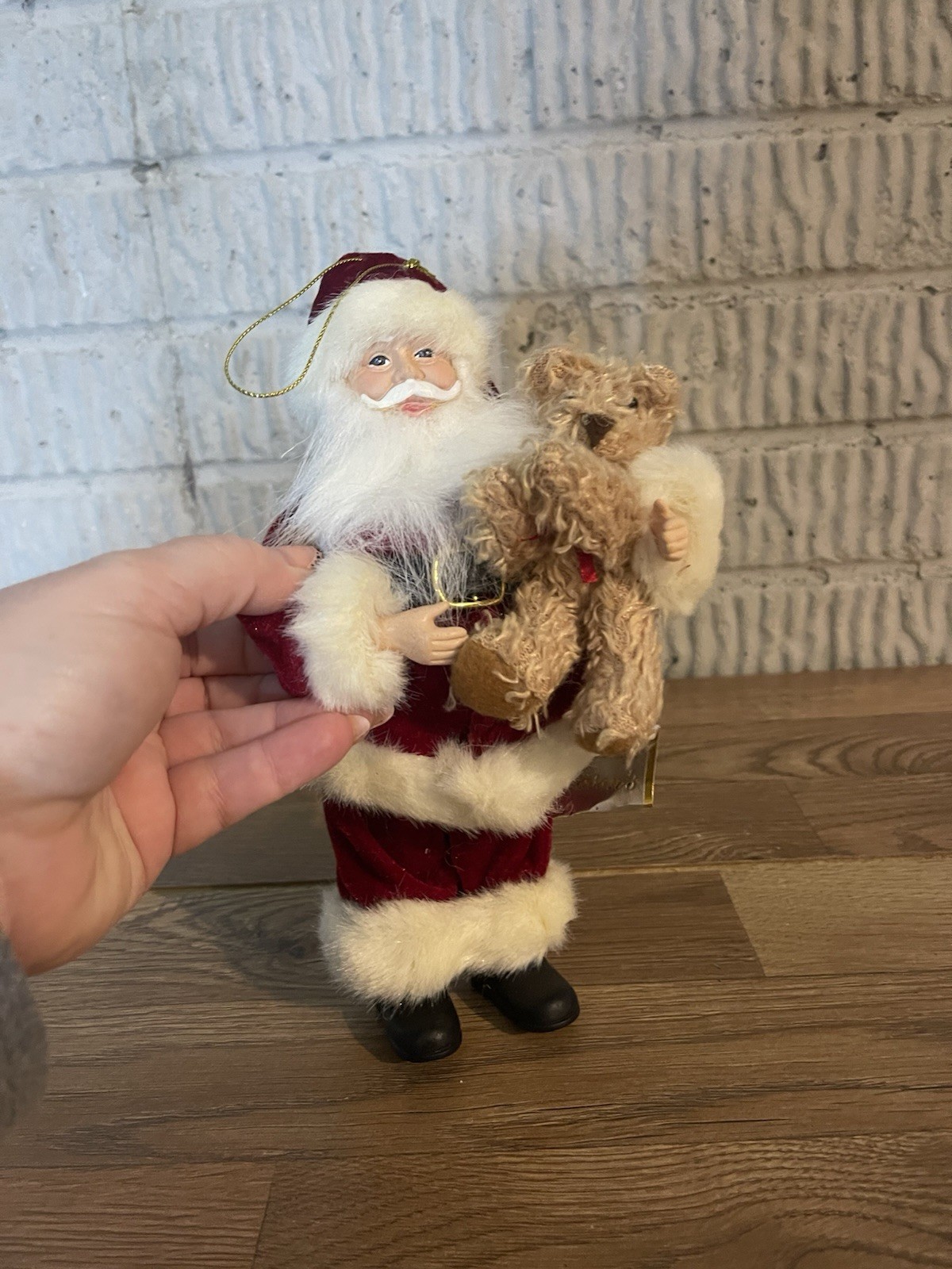Santa And Dog Christmas Ornament