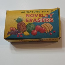 Miniature Fruit Novelty Erasers Boxed Set Mini Fruit Eraser Assortment T3