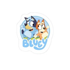 Bluey Characters Kiss-Cut Sticker  Cartoon Dog Duo