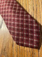 Vintage Gianni Versace Silk Tie Men  s Plaid Necktie Made In Italy