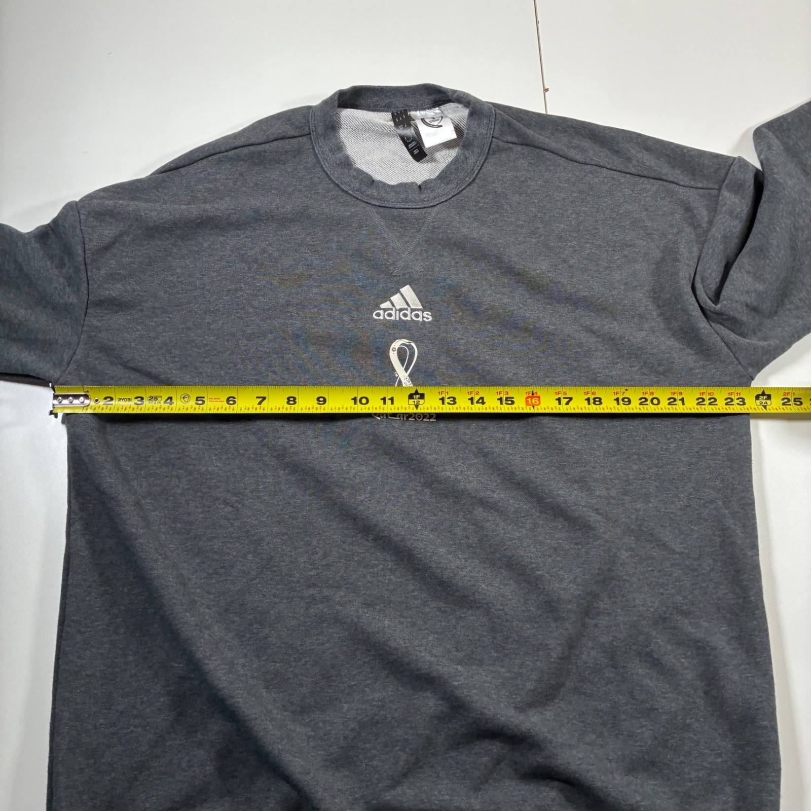 Adidas FIFA World Cup Qatar 2022 Sweatshirt Medium Gray Crewneck Soccer image 8